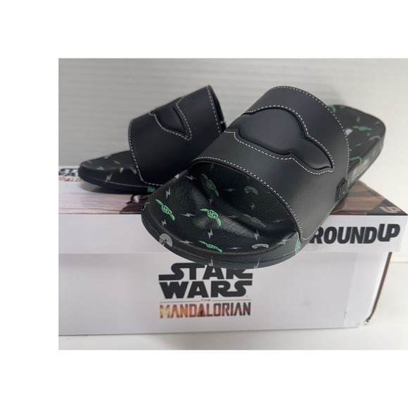 New Disney Star Wars The Mandalorian Baby Yoda Adult Slide Sandals - Picture 6 of 8